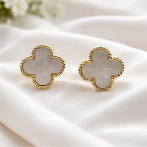 White Clover Earrings